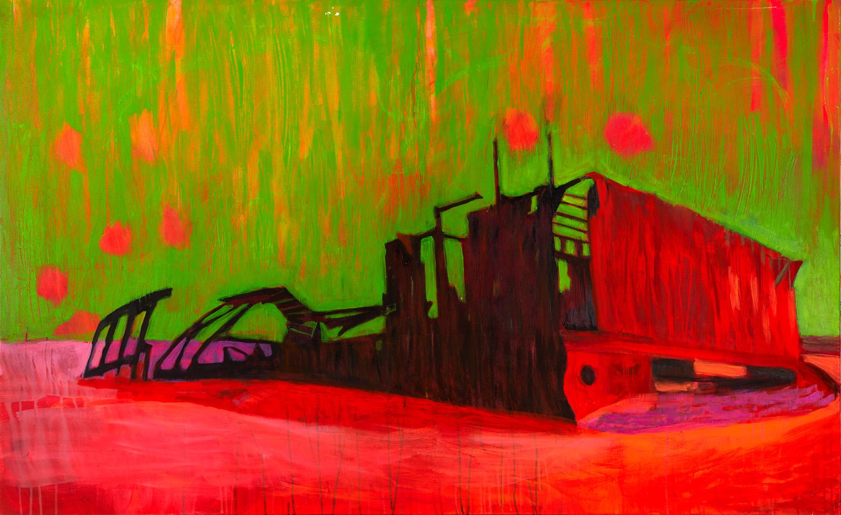 Rotes Meer, Acryl auf Leinwand, 2017