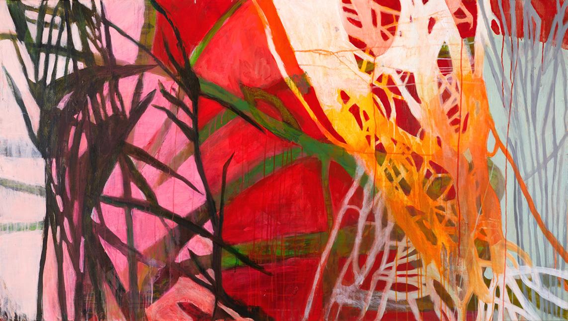 Roter Wald II, Acryl auf Leinwand, 100 x 170 cm, 2019