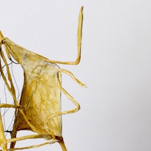 Gew�chshaus, Papier, Draht, Pigmente, 30 cm, 2020